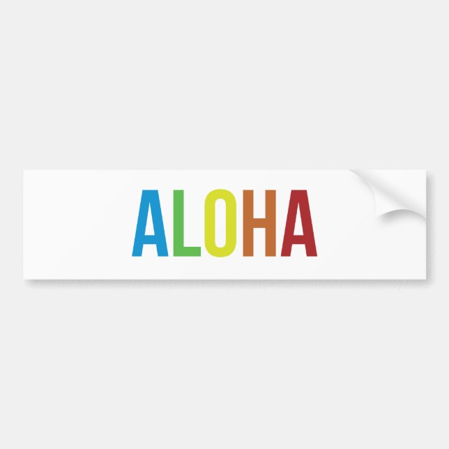 Aloha Rainbow Autoaufkleber (Vorne)