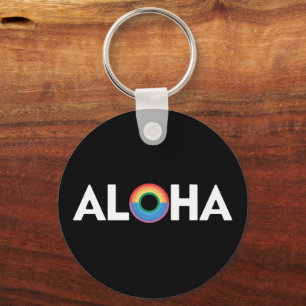 Aloha Rainbow Island Hawaii Stolz LGBTQ Schlüsselanhänger