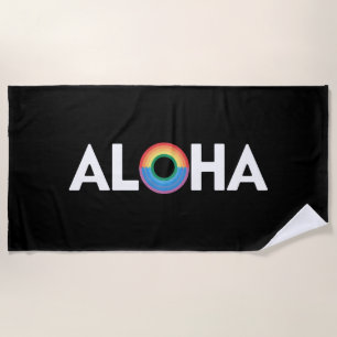 Aloha Rainbow Island Hawaii Stolz LGBTQ Strandtuch