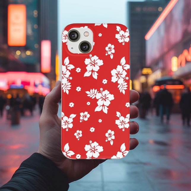 Aloha Red Classic Hawaiian Seamless Pattern Case-Mate iPhone Hülle (Von Creator hochgeladen)
