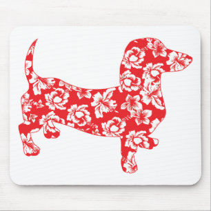 Aloha Red Dackeln Mousepad