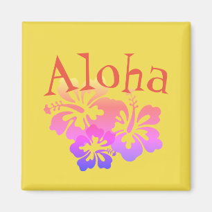 Aloha Regenbogen Hibiskus Magnet