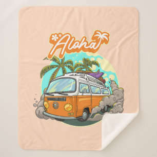 Aloha Retro Surf Van Sherpadecke