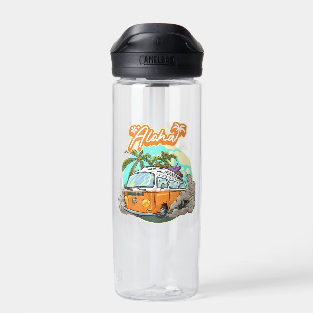 Aloha Retro Surf Van Trinkflasche (Rückseite)
