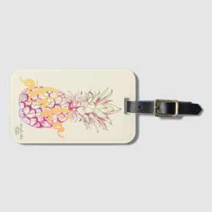 Aloha rosa Ananas-Taschen-Umbau Gepäckanhänger