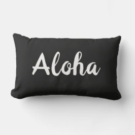 Aloha schwarzes Kissen - im Freien Für Draußen