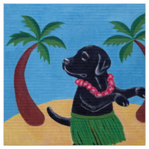 Aloha schwarzes Labrador Stoff