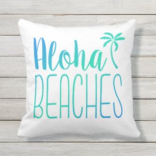 Aloha setzt   Türkis Ombre Kissen auf den Strand Für Draußen