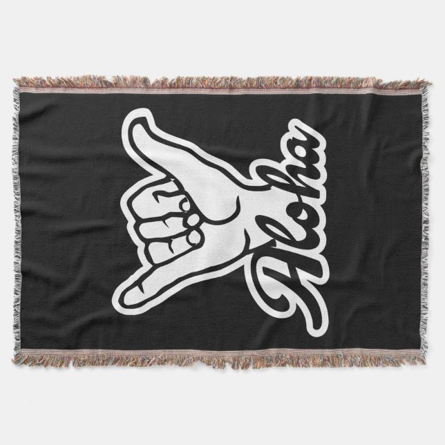 Aloha Shaka Hand, Hang Loose-Zeichen Decke (Vorderseite)