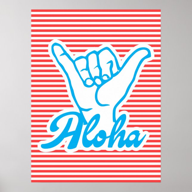Aloha, Shaka Hand Poster (Vorne)