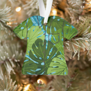 Aloha Shirt en feuille de monstère hawaïenne aquar
