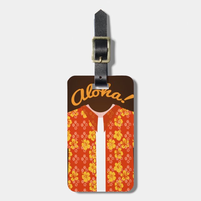 Aloha Shirt Tourist Tag Gepäckanhänger (Vorderseite vertikal)