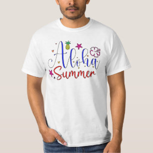 Aloha-Sommer-Tropen-Vibes-Grafik-T-Shirt T-Shirt