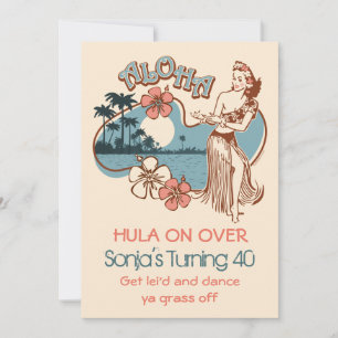 Aloha Sonja 40e invitation personnalisée