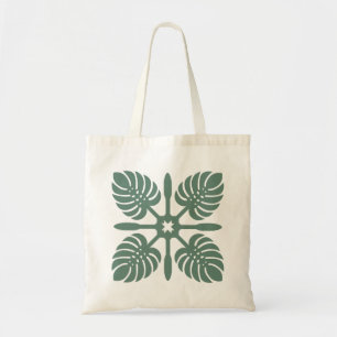 Aloha Spirit Hawaiian Quilt - Monstera & Paddles Tragetasche
