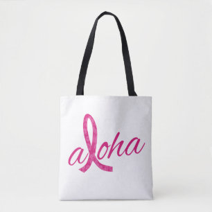Aloha Spirit Pink Ribbon Design für Brustkrebs Tasche