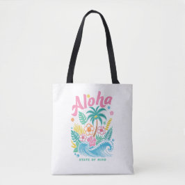 "Aloha State of Mind" Funny Boho Coastal  Tasche