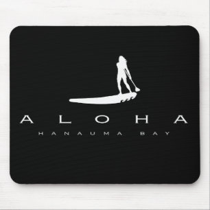 Aloha stehen Hawaii oben schaufelnd Mousepad