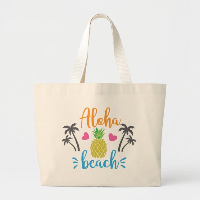 Aloha Strand Jumbo Stoffbeutel (Vorne)