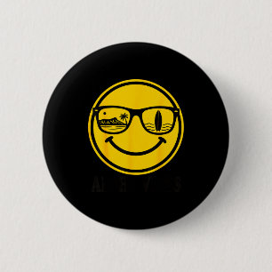 Aloha-Strand-Lächeln-Gesicht Hawaii-Surfen-Ozean-S Button
