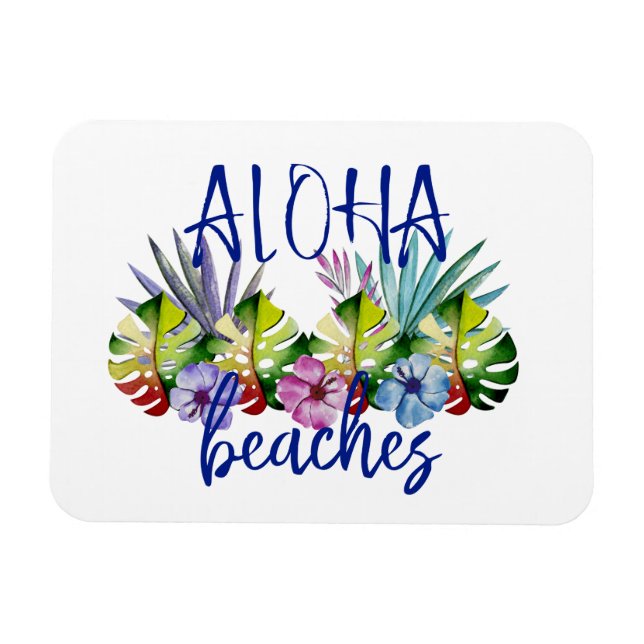 Aloha Strand-lustiger Kreuzfahrt-Türmarkierung Magnet (Horizontal)
