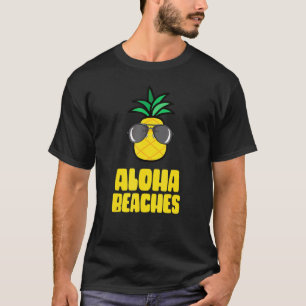 Aloha Strände Ananas Sonnenbrille Hawaiian Tiki T-Shirt