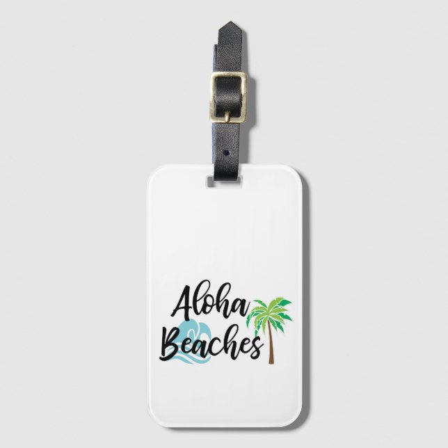 Aloha-Strände Gepäckanhänger (Vorderseite Vertikal)