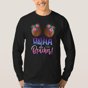 Aloha Strände Kokosnuss BH mit hawaiianischen trop T-Shirt