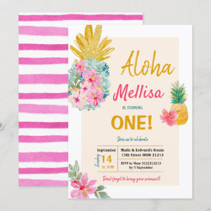 ALOHA Summer Frame Pineappy Invitation