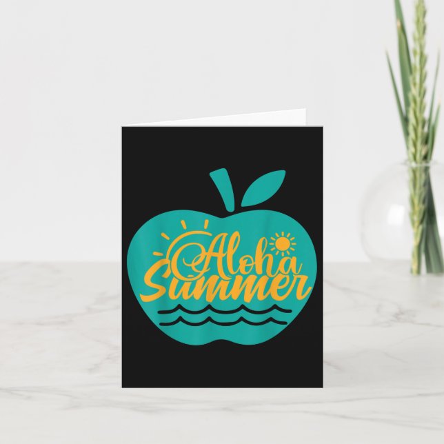 Aloha Summer Teacher Karte (Vorderseite)
