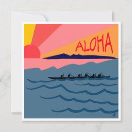 Aloha Sunset Note Card Dankeskarte