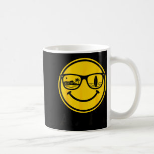 Aloha Surfen Lächeln Sonnenbrille Surfboard Spiege Kaffeetasse