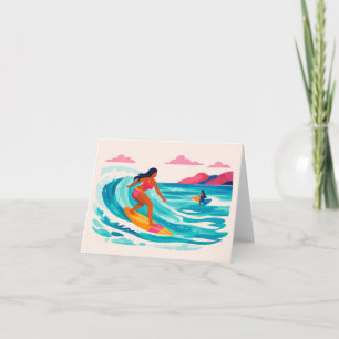 Aloha-Surfer-Karte leer innen Dankeskarte
