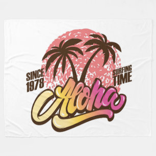 Aloha Surfzeit Fleecedecke