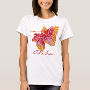 Aloha T-shirt de fleur de ketmie de Hawaï