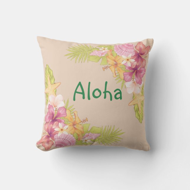 Aloha Throw Pillow Kissen (Vorderseite)