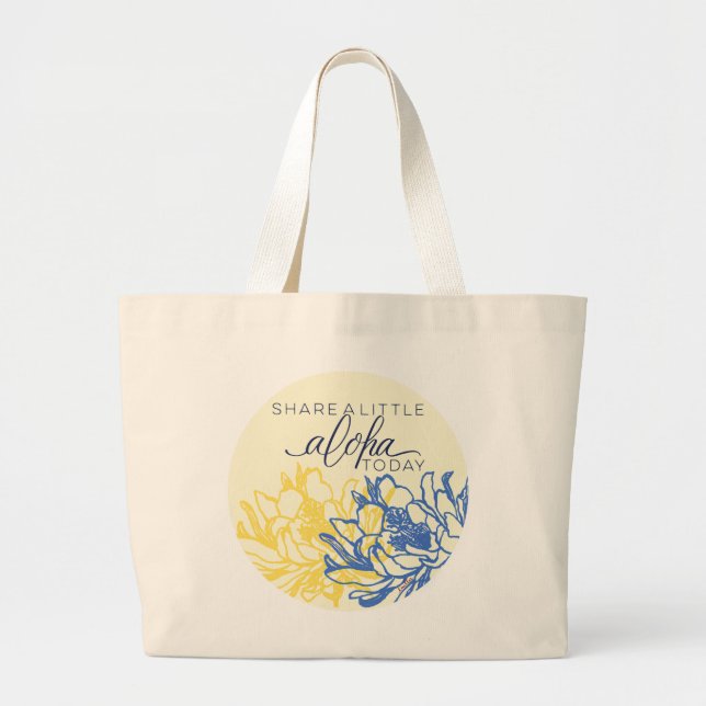 Aloha Tote Bag Heute ein wenig Aloha teilen Jumbo Stoffbeutel (Vorne)