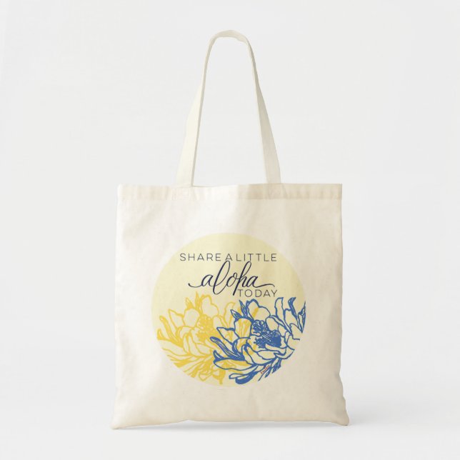 Aloha Tote Bag Share a Little Aloha (leere Rücksei Tragetasche (Vorne)