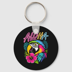 Aloha Trocal Papagei Hawaii Reise Ara Macaw Hibisk Schlüsselanhänger