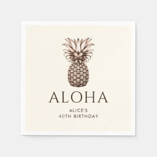 Aloha-Tropenparty mit Ananas Serviette