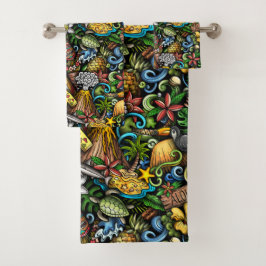 ALOHA Tropical Badhandtuch Set