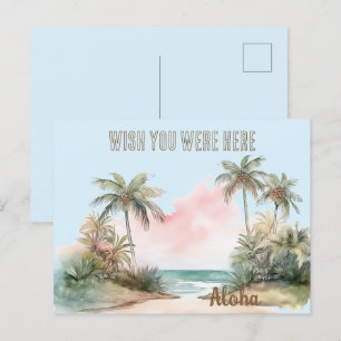 Aloha Tropical Beach Palm Trees Postkarte