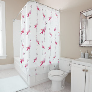 Aloha Tropical Bird Flamingo Pattern Duschvorhang