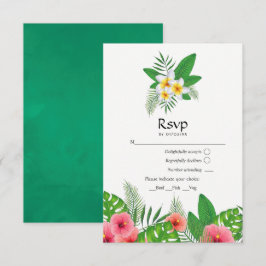 Aloha Tropical Blätter Beach Wedding UAWG RSVP Karte