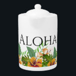Aloha Tropical Blume<br><div class="desc">Inseltheater mit tropischen Aquarellfarben und "Aloha" mit einladendem Text</div>