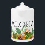 Aloha Tropical Blume<br><div class="desc">Inseltheater mit tropischen Aquarellfarben und "Aloha" mit einladendem Text</div>