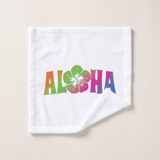 Aloha Tropical Blume, Familienurlaub, Hawaii Waschlappen (Waschlappen)