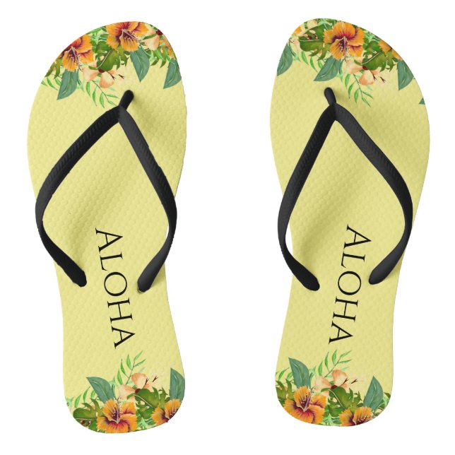 Aloha Tropical Blume Flip Flops (Fußbett)
