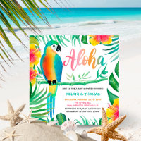 Aloha Tropical Blume Parrot Square Kinderdusche