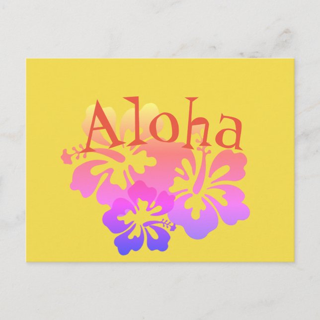 Aloha Tropical Blume Postkarte (Vorderseite)